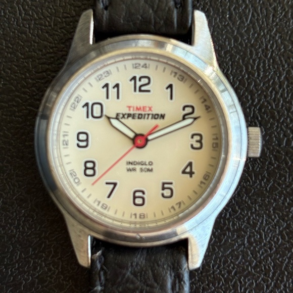 Timex Expedition Silver Watch with Black Strap - Picture 1 of 8
